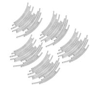 LOLIPPYY 200pcs Silver Curved Copper Tube Spacer Beads for DIY Jewelry Making Slightly Bent Long Beads for Necklaces and Bracelets Cord End Covers for Crafting Accessories