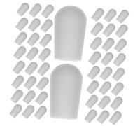 LOLIPPYY 200Pcs White Hanger Wire Thread Protector Covers Soft Rubber End Caps for Hanging Hook Tip Protection Clothes Hangers Hooks and Drying Racks