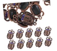 LOLIPPYY 20pcs Antique Style Scarab Charm Pendant Beetle Craft Jewelry for Diy Necklace Bracelet Earrings
