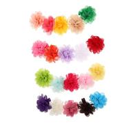 LOLIPPYY 20pcs Chiffon Flower Hair Clips for Pets Dog and Cat Hairpins Photo-ready Pet Hair Decorations Cute Floral Design for Grooming and Dress Up
