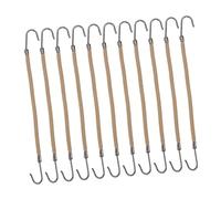 LOLIPPYY 20Pcs Elastic Bungee Hooks for Ponytail Holders Hair Styling Clips for Braids and Half Knots Apricot Styling No Tugging