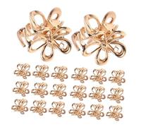 LOLIPPYY 20Pcs Gold Mini Flower Hair Clips Lightweight Metal Barrettes for Women Tiny Claw Hairpins for Casual Formal Events Secure Bangs and Hairstyles
