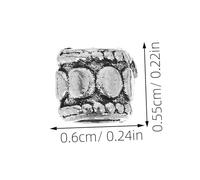 LOLIPPYY 20pcs Large Hole Tibetan Silver Alloy Spacer Beads for DIY Jewelry Making Metal Craft Loose Beads for Bracelets Necklaces for Versatile Designs