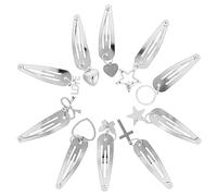 LOLIPPYY 20pcs Metal Hair Clips for Small Snap Hairpins Decorative Hair Accessories Sturdy Cute Barrettes for Straight Curly Ponytail Braids Birthday Christmas