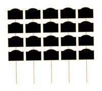 LOLIPPYY 20pcs Mini Chalkboard Toppers Arched Wooden Black Board Garden Markers for Wedding Party Decoration Plant Tags and Message Signs Creative Chalkboard Labels