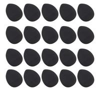 LOLIPPYY 20Pcs Mini Finger Powder Applicator Makeup Sponge Set Black, Dual-Use Dry and Wet Face Powder Applicators for Precise Makeup Application