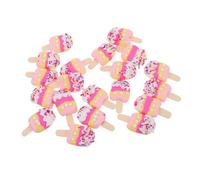 LOLIPPYY 20pcs Polymer Clay Ice Cream Charms Flat Back Food Cabochons for DIY Hair Accessories Bracelets Necklaces Craft Supplies Lightweight