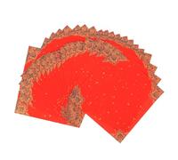 LOLIPPYY 20pcs Red Rice Paper Wax-Dyed Xuan Paper for Chinese Spring Festival Fu Character Calligraphy Couplets DIY Party Decoration