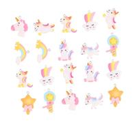 LOLIPPYY 20Pcs Resin Unicorn Rainbow Cloud Earrings Charms Lightweight DIY Jewelry Making Pendants Assorted Mini Cartoon Style for Necklace Bracelet Ornament Craft Supplies