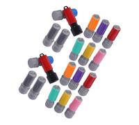 LOLIPPYY 20pcs Round DIY Stamp Cases Portable Seal Making Tool for Crafting Multi-use Blank Seals Compact for Name Stamps and Embossing Projects