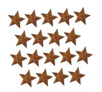 LOLIPPYY 20pcs Rustic Metal Five-pointed Star Hanging Ornaments Vintage Style Christmas Tree Decorations DIY Decorative Craft Party Decor for Indoor Outdoor