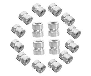 LOLIPPYY 20pcs Silver Metal Guitar String Beads Tail Pins Folk Guitar Accessories Kit for Acoustic and Classical Bridge Parts