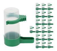 LOLIPPYY 20pcs Small Automatic Bird Water Dispensers Plastic Water Cups Anti-spill for Parrots Quails and Small Birds Suitable for Cages and Aviaries