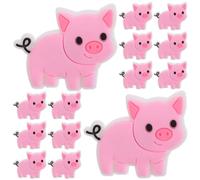 LOLIPPYY 20pcs Soft PVC Pig Pencil Topper Detachable Cartoon Pen Clips for Students Classroom Rewards and Incentives Pencil Decorations for School Activities and Academic Motivation