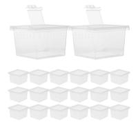 LOLIPPYY 20pcs Transparent Insect Breeding Boxes Small Terrariums for Spiders Reptiles and Crickets Compact Enclosures for Observing and Feeding Small Animals and Insects
