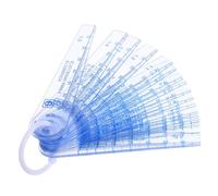 LOLIPPYY 20pcs Transparent Plastic Feeler Gauge Precision Taper Thickness Gauge Portable PVC Wedge Shaped Gap Tester for Fire Door Inspection and Engineering Use