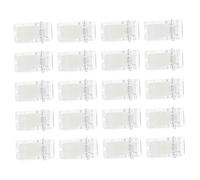 LOLIPPYY 20Pcs Transparent Self-Adhesive Badge Clips Plastic Wall Tapestry Clips for Id Cards Office Home Use Easy Peel Stick Design