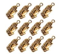 LOLIPPYY 20pcs Zinc Alloy Prayer Hands Charms Bulk for Jewelry Making Lightweight DIY Pendants for Bracelets Necklaces Symbolic Prayer Blessing Ornaments for Spiritual Crafting