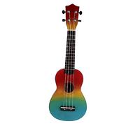 LOLIPPYY 21-inch Hand-painted Wooden Ukulele Kit for Beginners with Rainbow Design, Boys and Girls Mini Guitar Set Including Backpack Bag, Acoustic Musical Instrument for Children and Starters