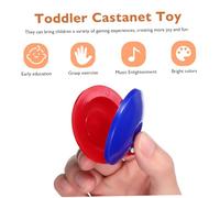 LOLIPPYY 24Pcs Castanet Percussion Instruments Bright Educational Rhythm for Boys and Early Music Learning