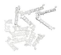 LOLIPPYY 24pcs Letter Pendant Charms for DIY Jewelry Making Skin-friendly Silver Tone Alphabet Charms Suitable for Bracelets and Necklaces and Shiny Accessories for Craft Enthusiasts