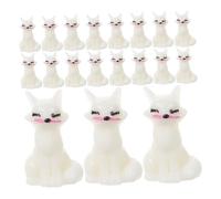 LOLIPPYY 24pcs Mini Fox Figurines Set Resin Animal Ornaments for DIY Micro Landscape Desktop Flowerpot Decoration Compact Lightweight Craft Accessories