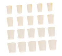 LOLIPPYY 25pcs Heat-resistant Rubber Stopper for Laboratory Bottles and Test Tubes Solid White Plugs with Elasticity and Sealing - for Lab Storage and Protection