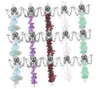 LOLIPPYY 25Pcs Mixed Color Angel Pendants Bulk Jewelry Charms DIY Accessories for Bracelets Keyrings Handmade Craft Supplies Stone Alloy Material