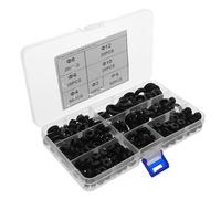 LOLIPPYY 260pcs Rubber Wire Sealing Ring Kit Black Cable Grommets Assortment Electrical Wire Seal Gasket for Automotive Home Wiring Machinery Protection