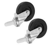 LOLIPPYY 2pcs 15mm Stem Diameter Swivel Caster Wheels for Housekeeping Cleaning Cart - Ball Bearing Plastic Utility Cart Replacement Wheels for Mop Bucket and Service Trolley