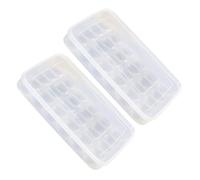 LOLIPPYY 2Pcs 30-Compartment Stackable Freezer Egg Container with Lid, Large Capacity Non-Slip Refrigerator Egg Organizer Box for Kitchen Storage and Freshness Preservation
