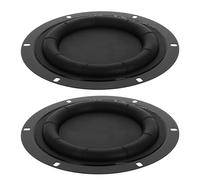 LOLIPPYY 2PCS 6.5-Inch Round Subwoofer Replacement Accessory Rubber Woofer Membrane with Screws, Passive Radiator Speaker Diaphragm Film Plate for DIY Subwoofer Repair
