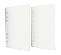 LOLIPPYY 2pcs A6 Acrylic Loose Leaf Binder Cover with Frosted Single-sided Hard Shell, Refillable Planner Notebook Protector for Office and Study Use