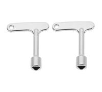 LOLIPPYY 2Pcs Alloy Triangular Trash Can Keys for Outdoor Peel Box Locks Utility Keys for Waste Bin Security and Environmental Cleanliness