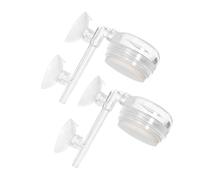 LOLIPPYY 2pcs Aquarium Air Stone Disc with Sucker Silent Oxygen Bubbler Nano Bubble Diffuser for Fish Tank Hydroponics Home Office Use