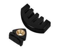 LOLIPPYY 2pcs Black Small Violin Practice Mute Portable Rubber Silencers for Quiet Playing Safe Replacement Parts for Professional Orchestras and Music Students