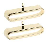 LOLIPPYY 2pcs Brass Open-top Guitar Pickup Covers Mounting Rings for Single Coil Electric Guitars Gold Metal Protector Frames with Heat-optimized Design for Upgrade and Enhanced Sound