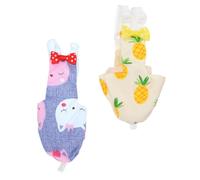 LOLIPPYY 2pcs Breathable Parrot Diaper Cartoon Print, Reusable Lightweight Pet Bird Clothes for Potty Training, Suitable for Budgie, Cockatiel, and Small Birds