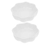 LOLIPPYY 2Pcs Ceramic Hamster Feeding Bowls Washable Small Rodent Food Dish Smooth Surface for Hamsters Rabbits Squirrels Compact Pet Supply