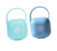 LOLIPPYY 2pcs Compact Pacifier Storage Box Dummy Case Easy-Carry Holder for Mom Safe Random Color