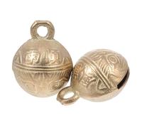 LOLIPPYY 2Pcs Copper Pet Bells Portable Dog Hanging Bells Clear Loud Sound Decorative Accessories for Small Pets Collar Charm