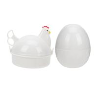 LOLIPPYY 2Pcs Creative Microwave Egg Boiler with Adorable Shaped Steam Cups for Poached and Boiled Eggs Easy-clean Smooth Surface for Quick Household Cooking