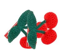 LOLIPPYY 2pcs Crochet Cherry Hair Clips for Little Girls Handcrafted Knitting Accessories for Boys and Girls Cute and Sturdy Hair Clips for Parties Birthdays and Ceremonies