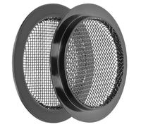 LOLIPPYY 2Pcs Dobro Guitar Soundhole Covers Metal Sound Hole Caps Feedback Noise Reducer for Acoustic Resonator Guitar Accessories Easy Install Black