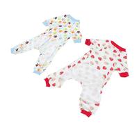 LOLIPPYY 2Pcs Dog Pajamas Rompers Breathable Elastic Pet Night Clothes for Dogs Cats Comfortable Sleepwear Homewear Stylish Outfits for Daily Wearing and Sleeping