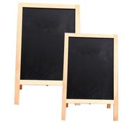 LOLIPPYY 2pcs Double-Sided Wooden Blackboard Whiteboard for Freestanding Writing Chalkboards Foldable Educational Drawing Boards for Home and School Use
