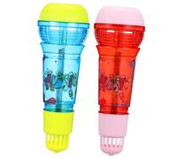 LOLIPPYY 2pcs Echo Microphone Props for Boys and Girls Lightweight Retro Design Spring Echo Effect for Music Parties and Pretend Play Activities Fun Party Supplies