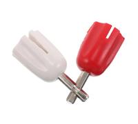 LOLIPPYY 2pcs Electric Guitar String Winder Plug Metal String Spreader Tool for Ukulele Classical Folk Guitar Red White Compact Drill Compatible Changer Accessories