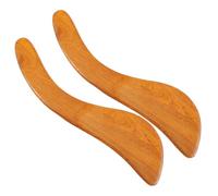 LOLIPPYY 2pcs Ergonomic Gua Sha Scraping Boards Durable Wood Massage Tools for Face Neck Legs Feet Comfortable Grip for Effortless Home Massage Supplies Light Brown