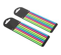 LOLIPPYY 2Pcs Fluorescence Highlight Strips Portable Sentence Markers for Reading Lightweight Pet Sticky Tabs for Books Professional Neon Index Labels for Study and Office Use